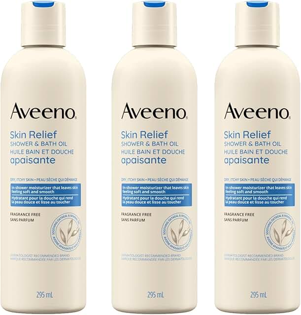 Skin Relief Shower and Bath Oil, 10 oz, 3 Pack