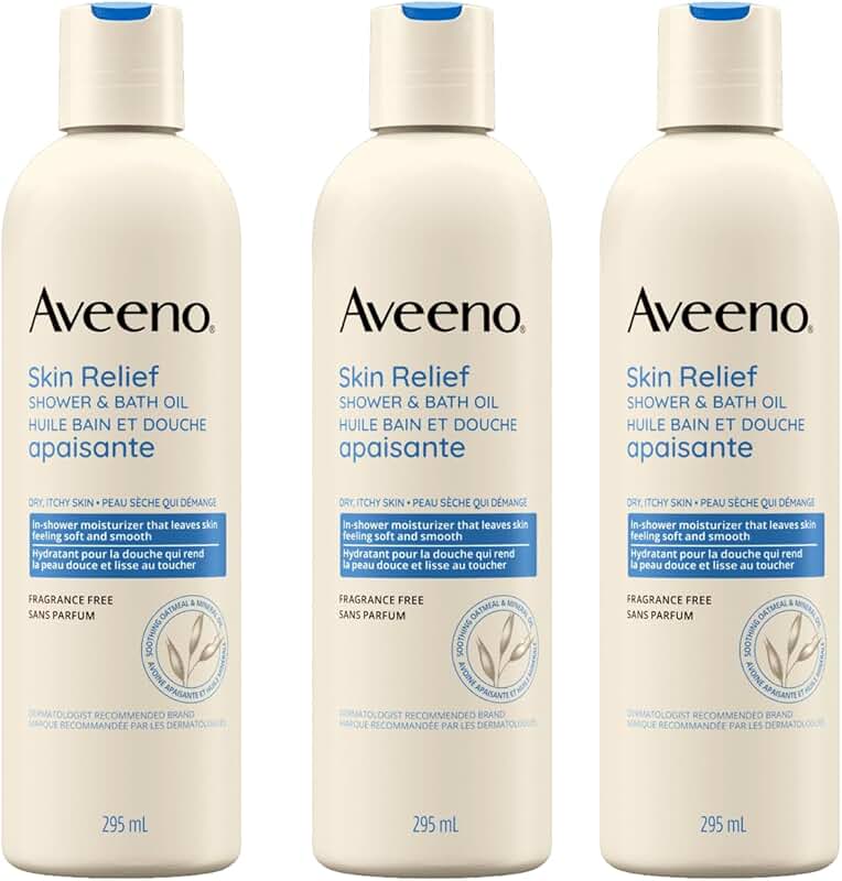 Skin Relief Shower and Bath Oil, 10 oz, 3 Pack