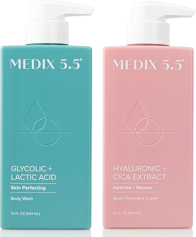 Hyaluronic Acid Body Cream and Glycolic Body Wash Set