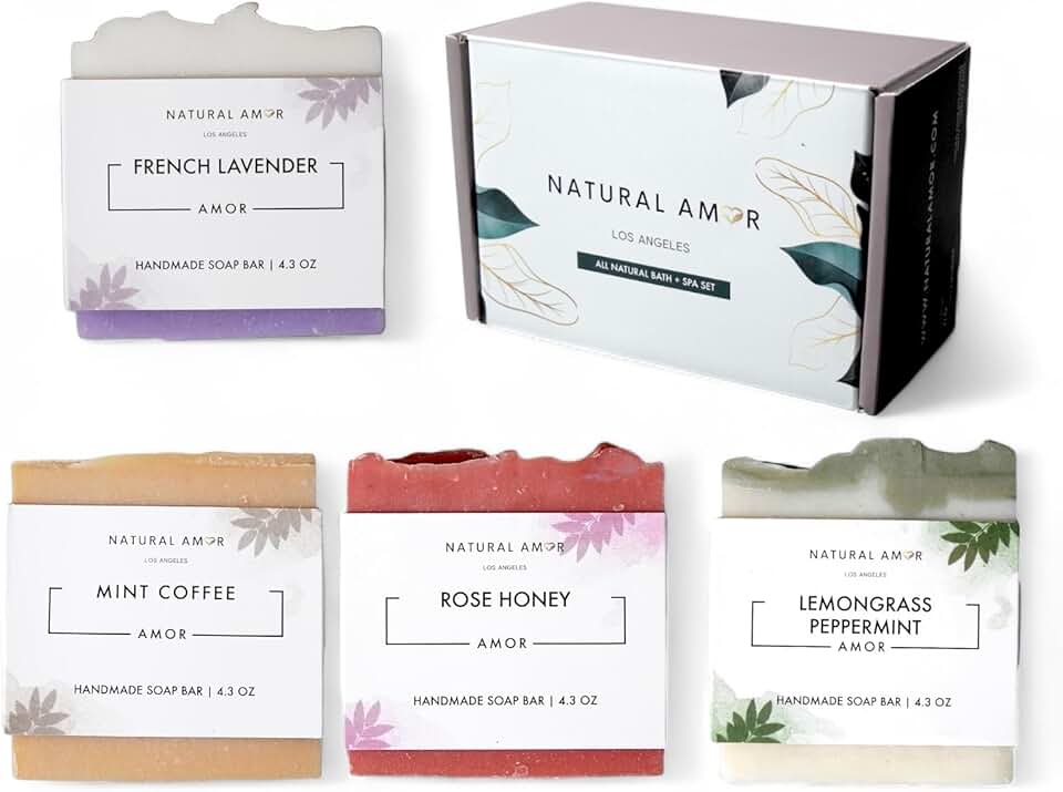 Natural Handmade Soap Bar Set for Body and Face