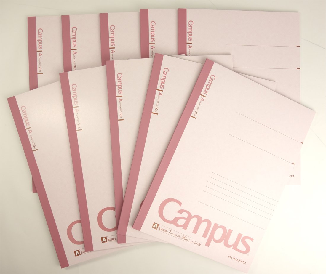 Pink 7mm Ruled Notebook, 30 Sheets, Pack of 10
