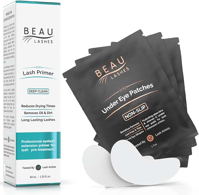 100 Pairs Under Eye Pads and Primer for Eyelash Extensions