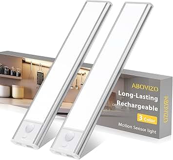 Wireless Battery-Operated Motion Sensor LED Lights, 2 Pack