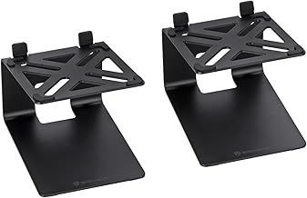 Pair of speaker riser stands for desktop or studio monitors