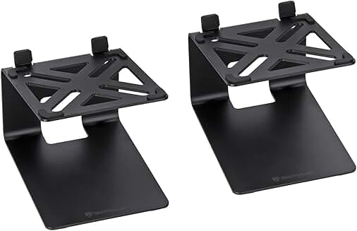 Pair of speaker riser stands for desktop or studio monitors