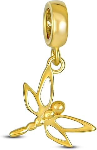 Blue Sapphire Butterfly Dragonfly Firefly Charm Bead for Women