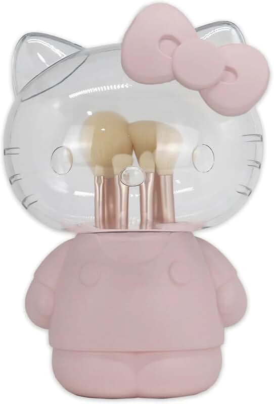 6-Piece Hello Kitty Makeup Brush Set with Organizer