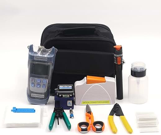 Fiber Optic Tool Kit with Fault Locator and Power Meter