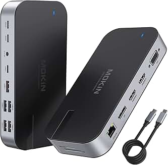 16-in-1 USB C Docking Station for 4 Monitors