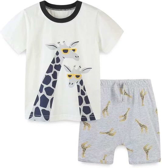 Toddler Boy's Cotton Short Sleeve T-Shirt and Shorts Set
