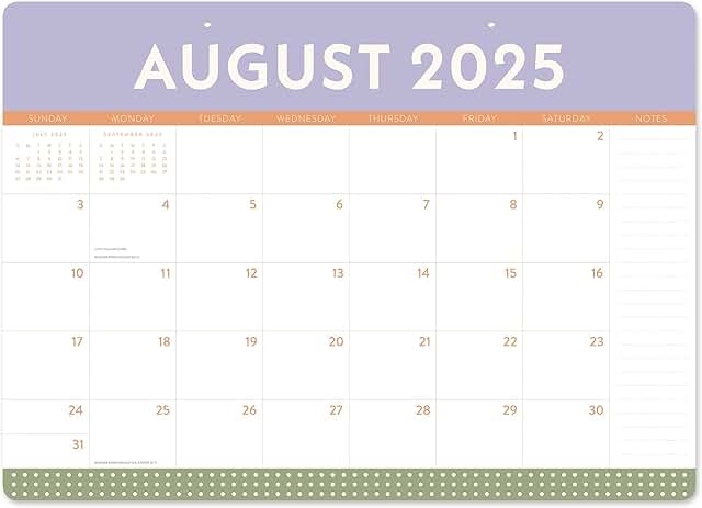 Large Monthly Decorative Calendar for Home and Office