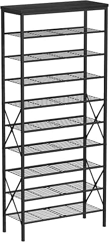 Large Capacity Shoe Storage Organizer with 10 Tiers