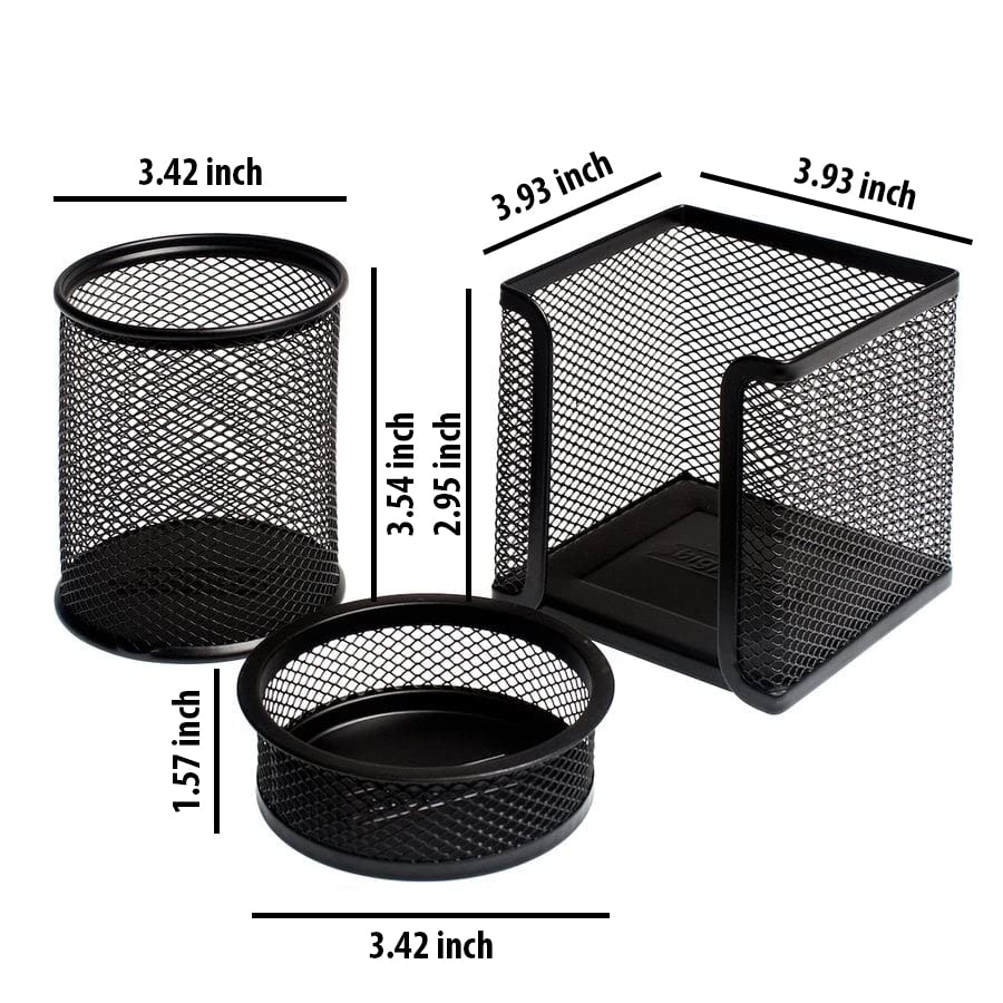 Metal Mesh Pen and Paper Organizer Set
