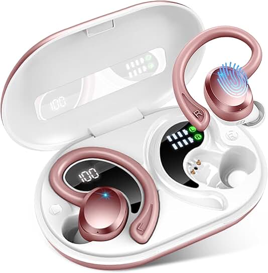 Wireless Sport Earbuds with 60H Battery and Noise Cancelling