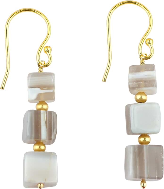 Dainty Natural Gemstone and Crystal Earrings for Women