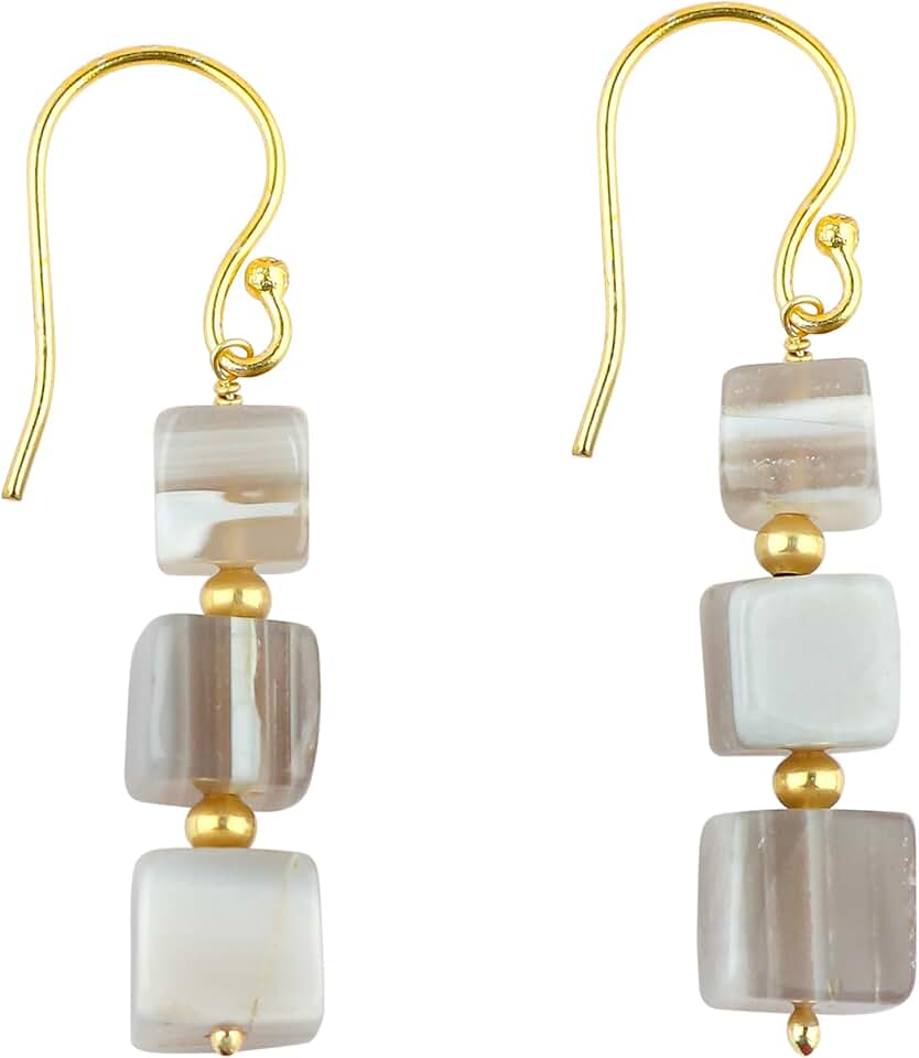 Dainty Natural Gemstone and Crystal Earrings for Women