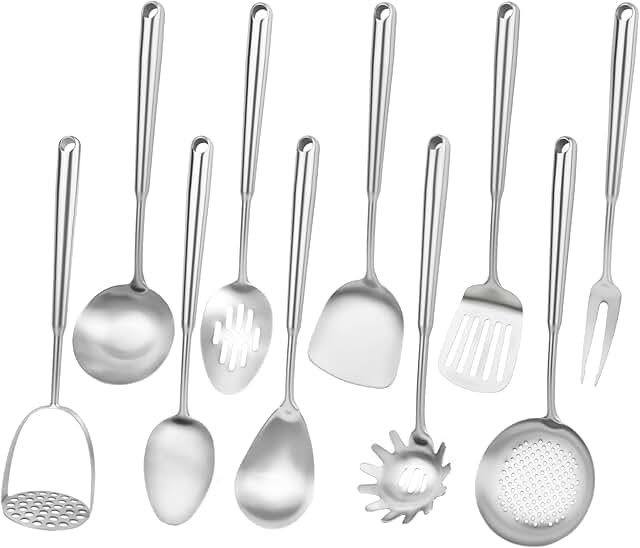 10-Piece Stainless Steel Kitchen Utensil Set