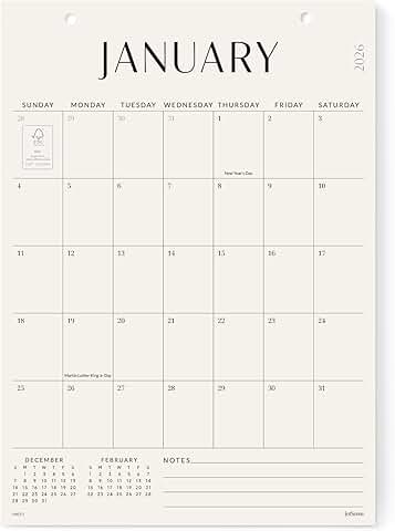 2026-2027 Monthly Wall Calendar 10x14 Inches