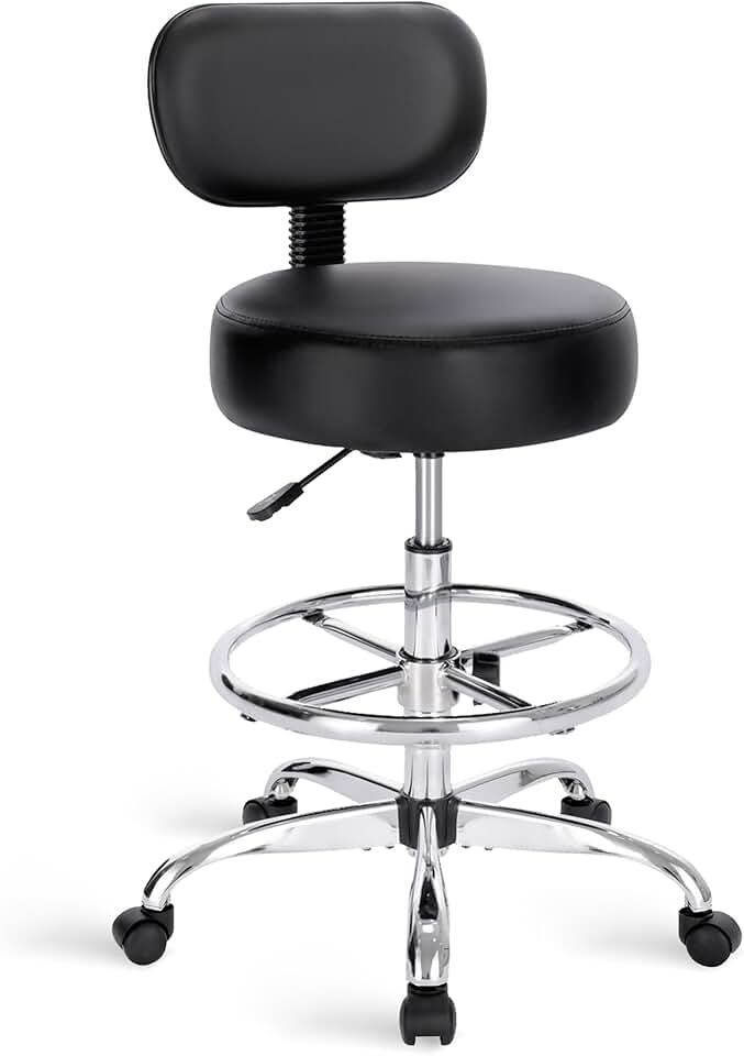 Adjustable Drafting Chair with Back and Foot Rest