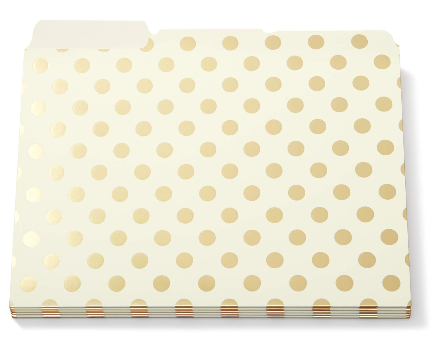 Set of 6 Gold Dot Letter File Folders