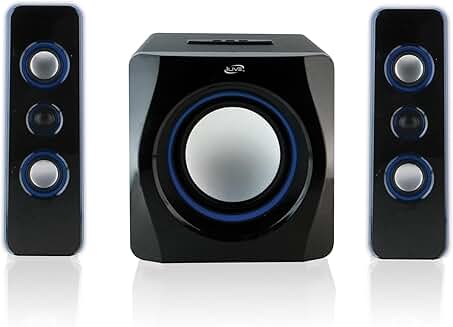 Set of 3 durable black Bluetooth speakers
