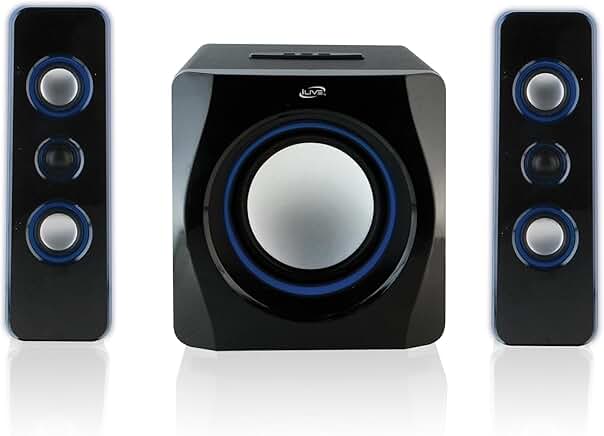 Set of 3 durable black Bluetooth speakers