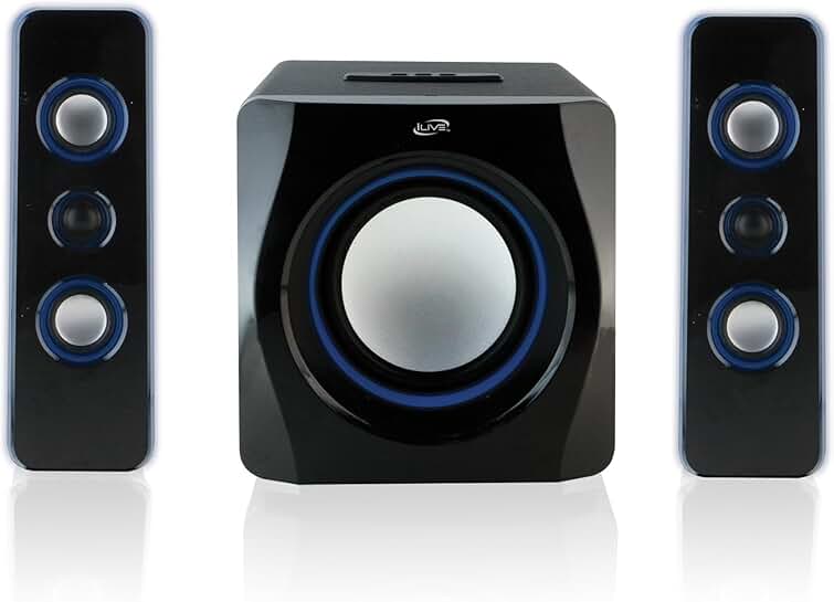Set of 3 durable black Bluetooth speakers