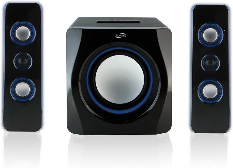Set of 3 durable black Bluetooth speakers