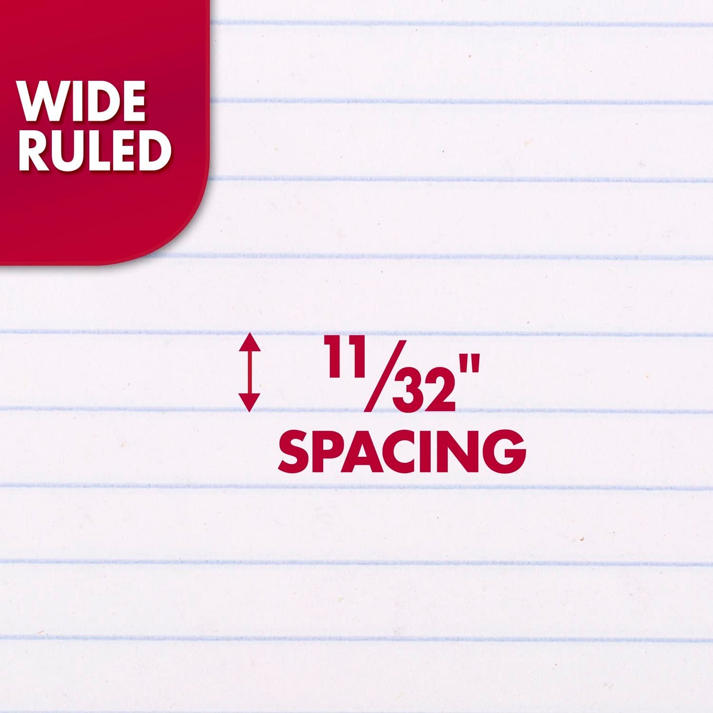 Pack of 5 Wide Ruled Composition Notebooks, 100 Sheets