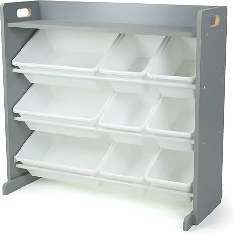 Toy Storage Organizer with Bins and Top Shelf