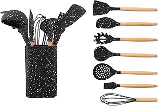 Set of 7 Silicone Kitchen Utensils with Holder