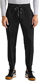 Men's Jogger Scrub Pants with 6 Pockets and Moisture Wicking