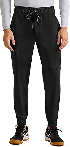 Men's Jogger Scrub Pants with 6 Pockets and Moisture Wicking