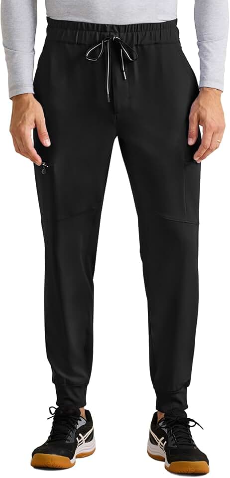 Men's Jogger Scrub Pants with 6 Pockets and Moisture Wicking