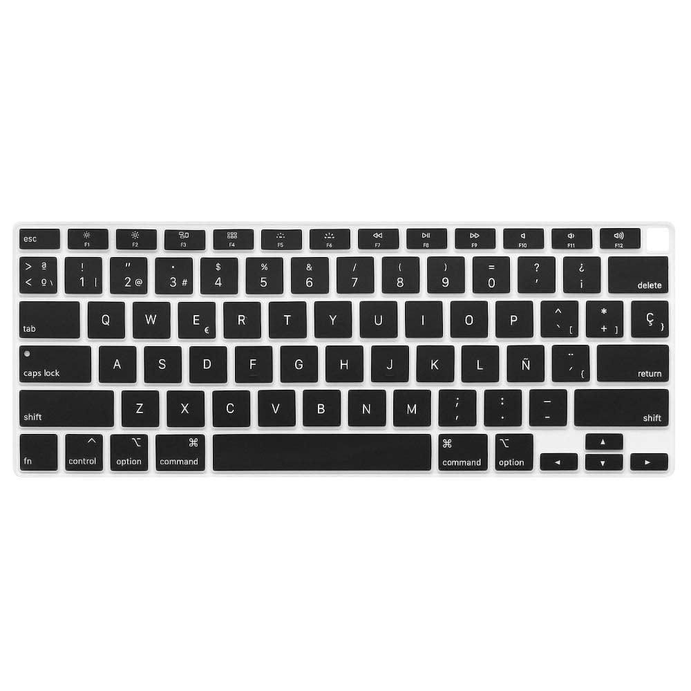 Black silicone keyboard cover for MacBook Air 13-inch