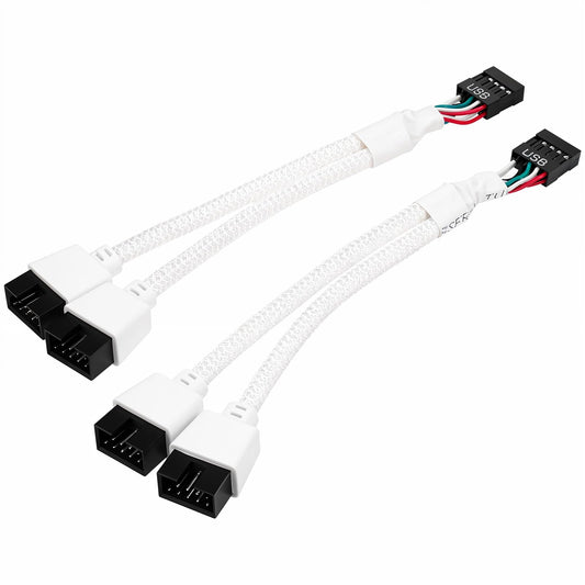 Two USB 2.0 Header Splitters for Motherboard
