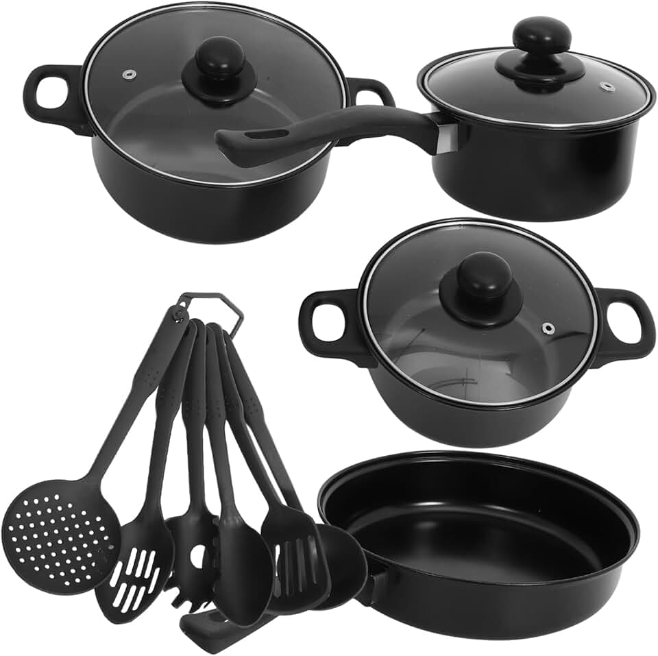 7-Piece Cast Iron Cookware Set with Lids