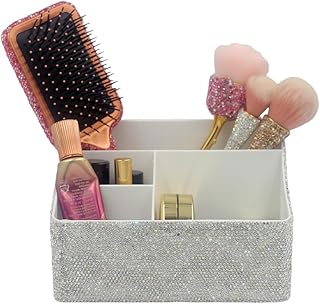 Large Capacity Rhinestone Organizer for Makeup and Storage