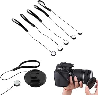 5 Pack Lens Cap Keeper for Camera Lens Covers