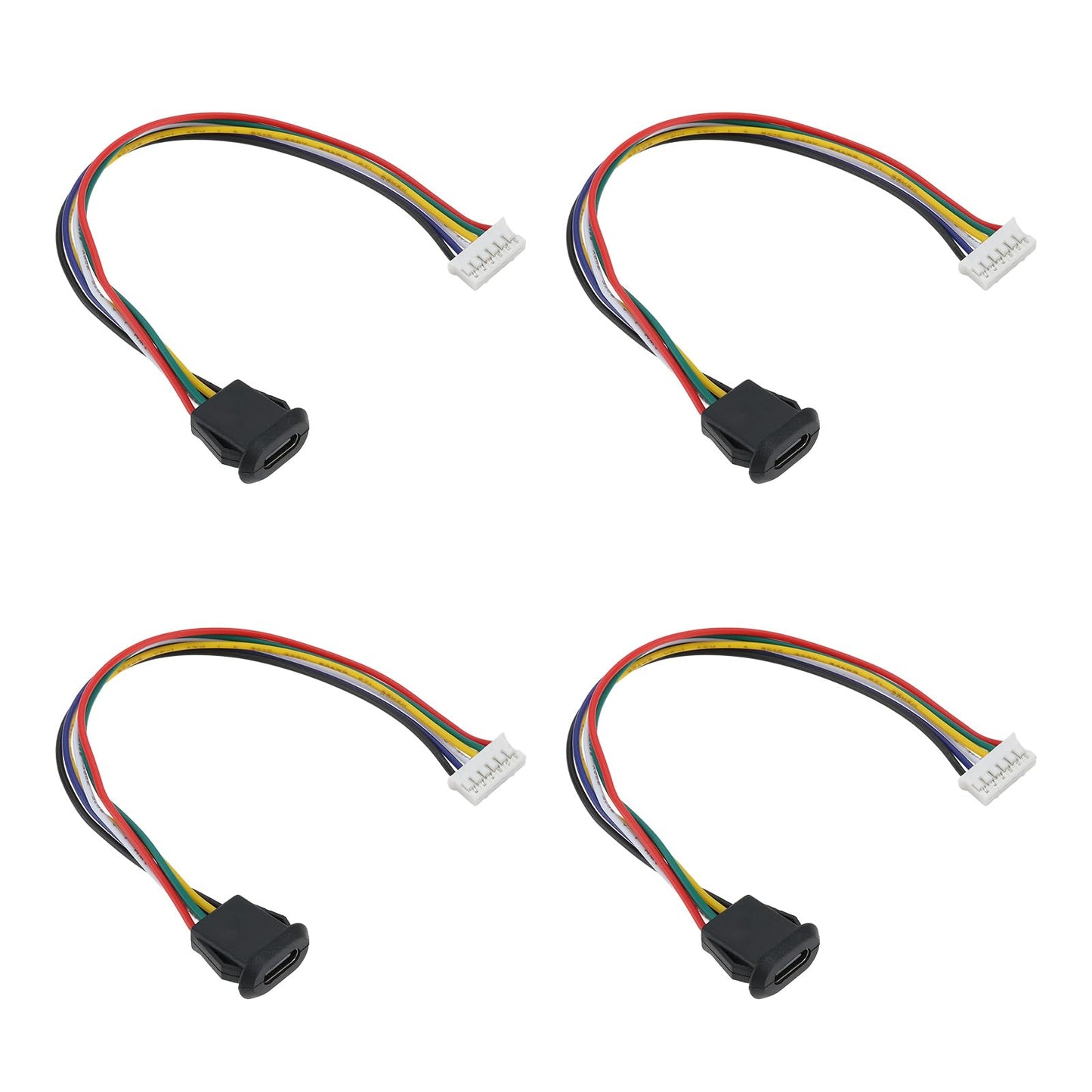 Waterproof USB-C to 6Pin Terminal Cable, 4 Pack