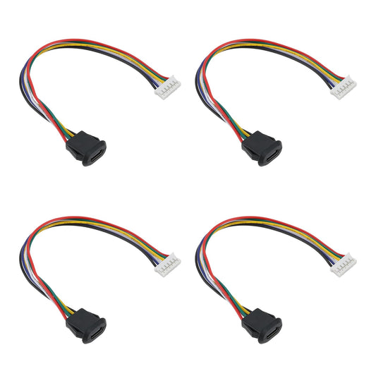 Waterproof USB-C to 6Pin Terminal Cable, 4 Pack