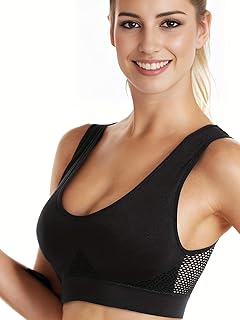 Wireless Padded Breathable Seamless Sports Bra for Women