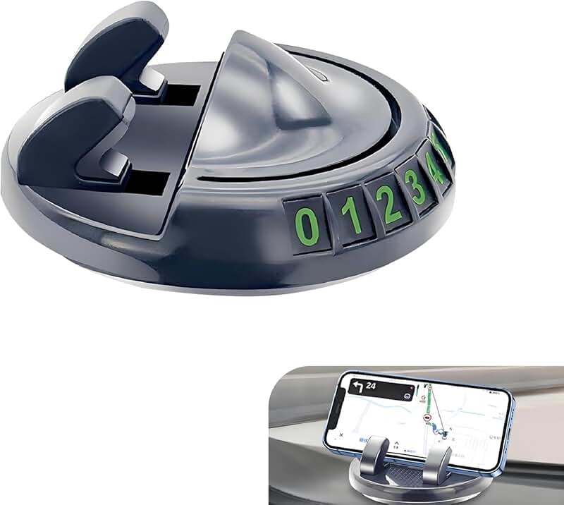 Adjustable 360° Car Phone Holder with Parking Plate