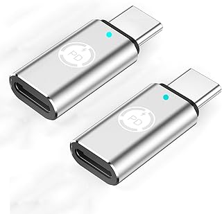 Two Lightning to USB-C Adapters for Fast Charging and Data Transfer