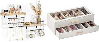 Hanging Jewelry Organizer with Sunglasses Storage