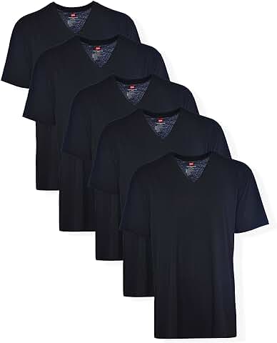 Tall men's V-neck undershirts, tagless, 100% cotton, multipack