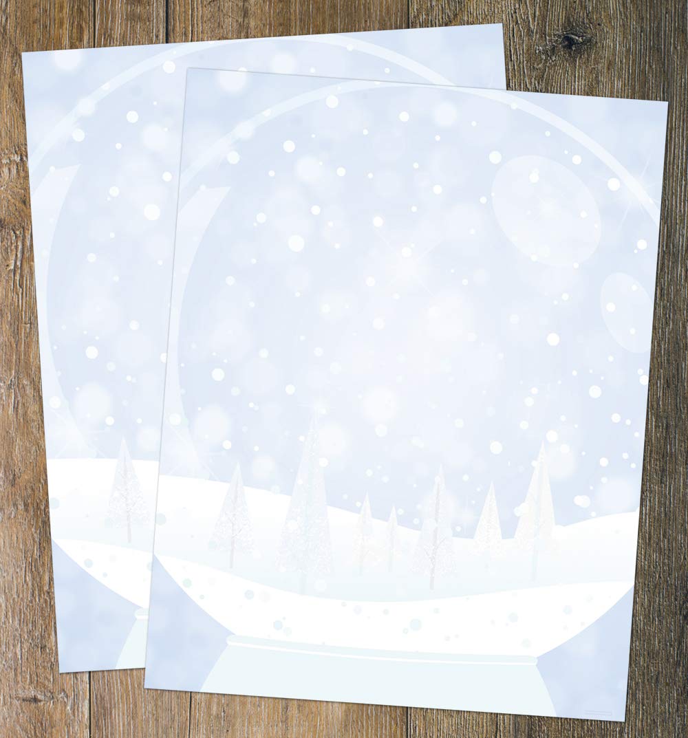 Snow Globe Letterhead, 80 sheets, 11" x 8.5"