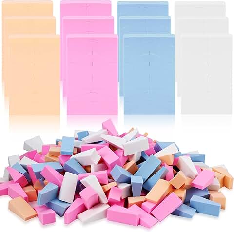 Set of 480 Triangle Makeup Sponges in 4 Colors