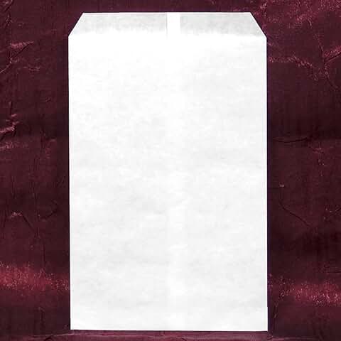 White Kraft Paper Gift Bags, 200 Pack, 6x9 Inches