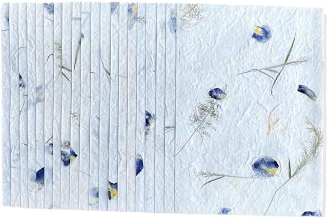 Handmade Mulberry Paper, A4, 20 Sheets, Butterfly Pea Flowers